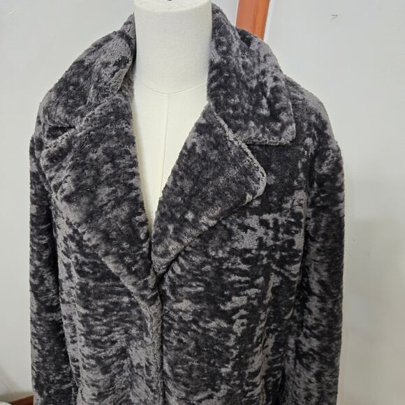 NWOT Rosemunde Madrid Faux Fur Coat Large ( EU 40) Gray Super Soft Cozy Warm - Picture 2 of 12